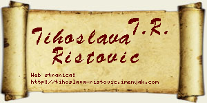 Tihoslava Ristović vizit kartica